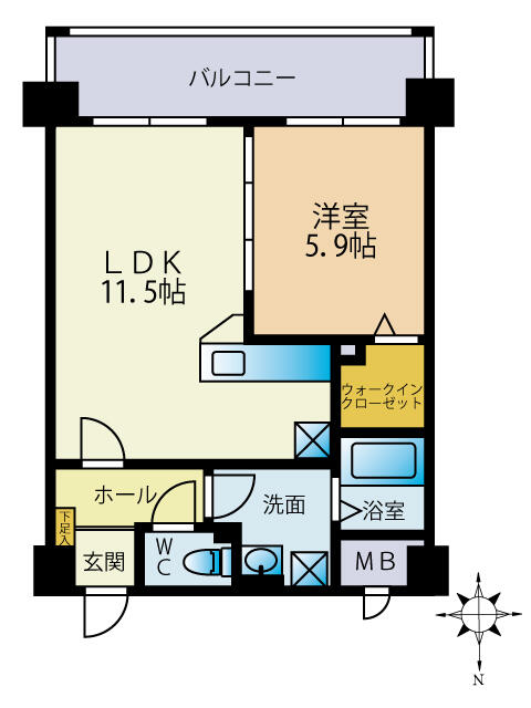 【間取り図】現況を優先します。