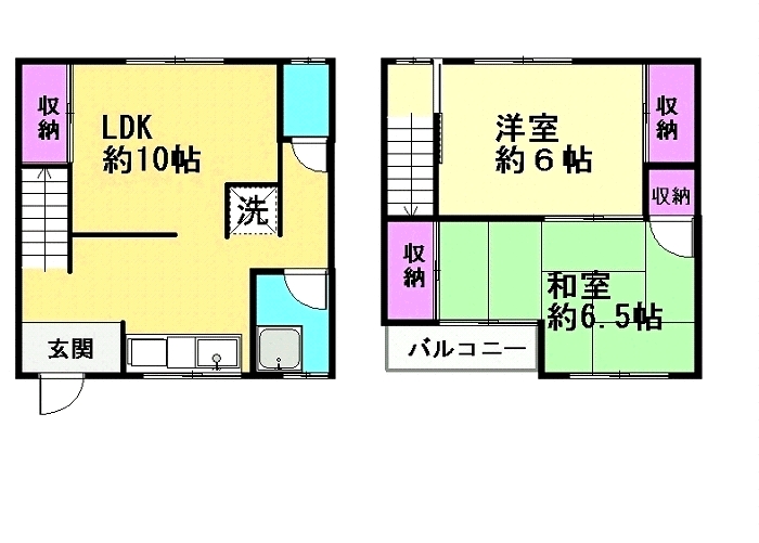 【大橋駅徒歩6分】お手頃お家賃でメゾネット２LDK☆隣はドラッグストア、反対側の隣はコンビニ！駅も近くで超便利な立地！敷地内（ドア目の前）駐車場あり、外観からは想像できないほど中は綺麗です！！【大橋4丁目】